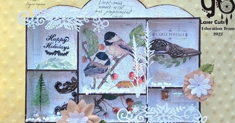 GSL Cuts: Winter memory tray shadowbox