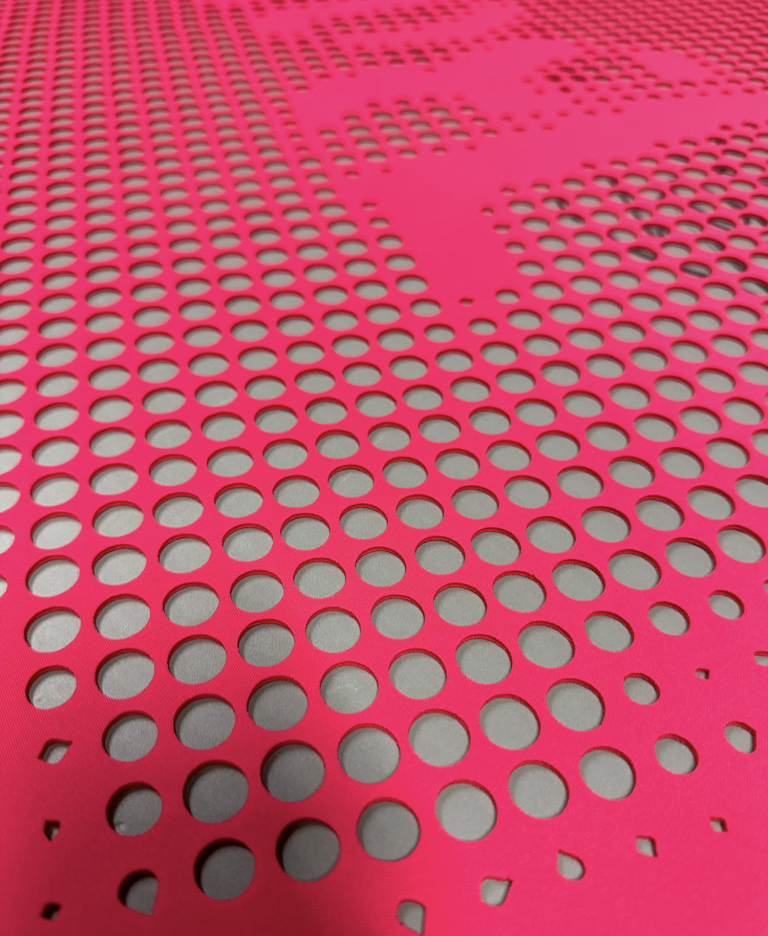 Laser cutting scuba fabric