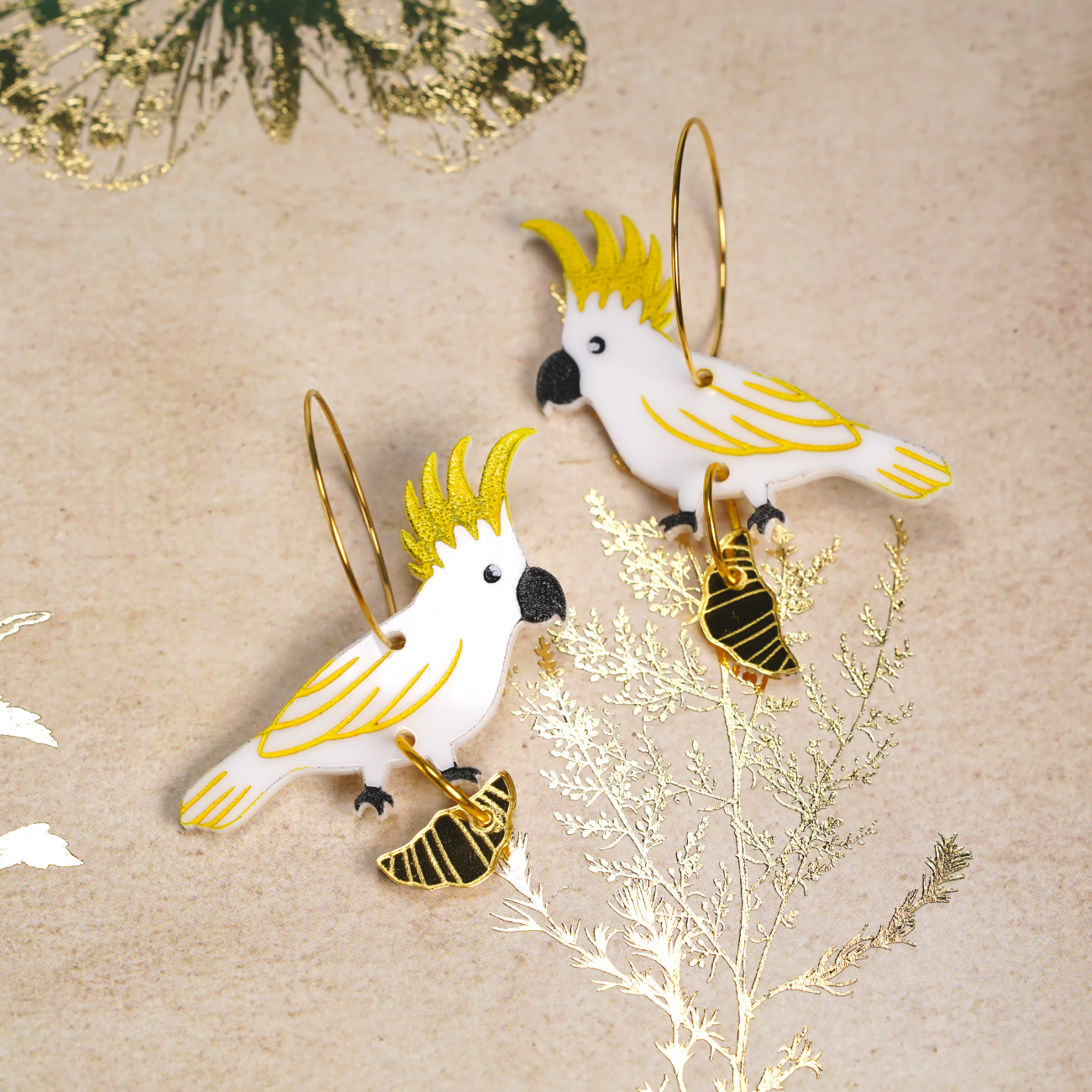 Signature Cockatoo Earrings by Kuppi and Bear