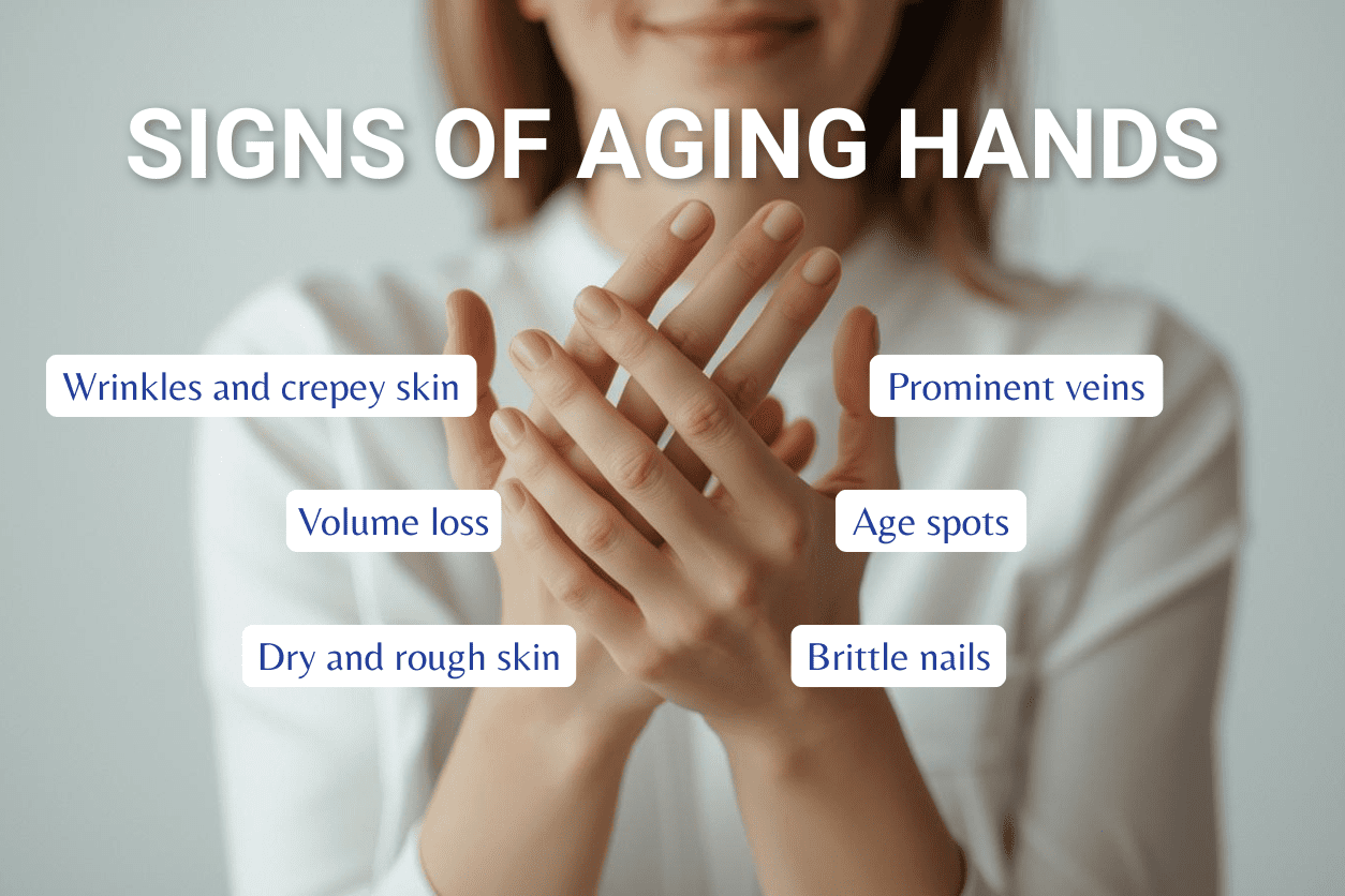 signs of aginag hands