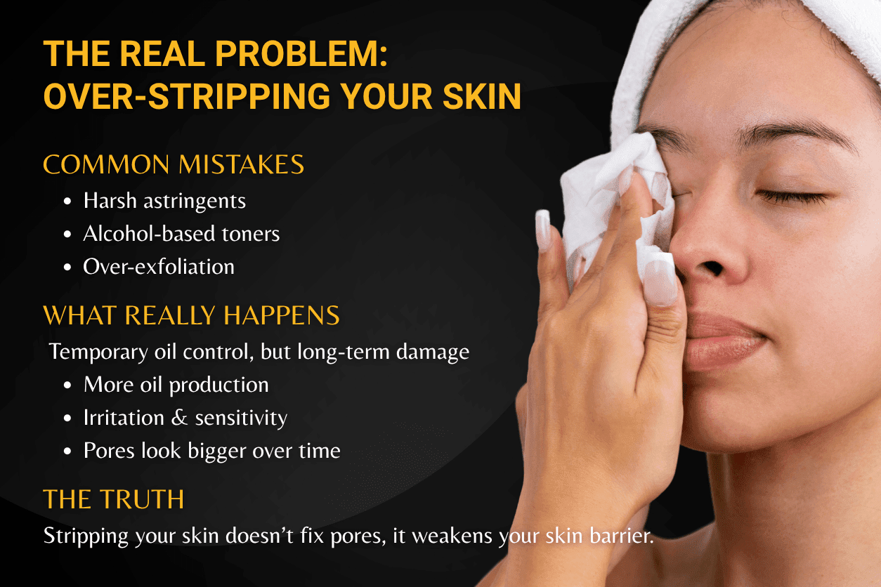 The real problem Over-stripping your skin